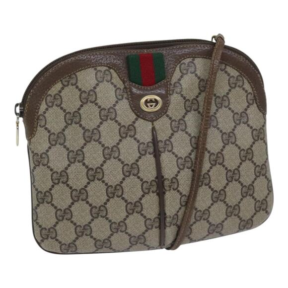 GUCCI GG Supreme Web Sherry Line Shoulder Bag Pvc Beige 904 02 047 - Picture 1 of 16